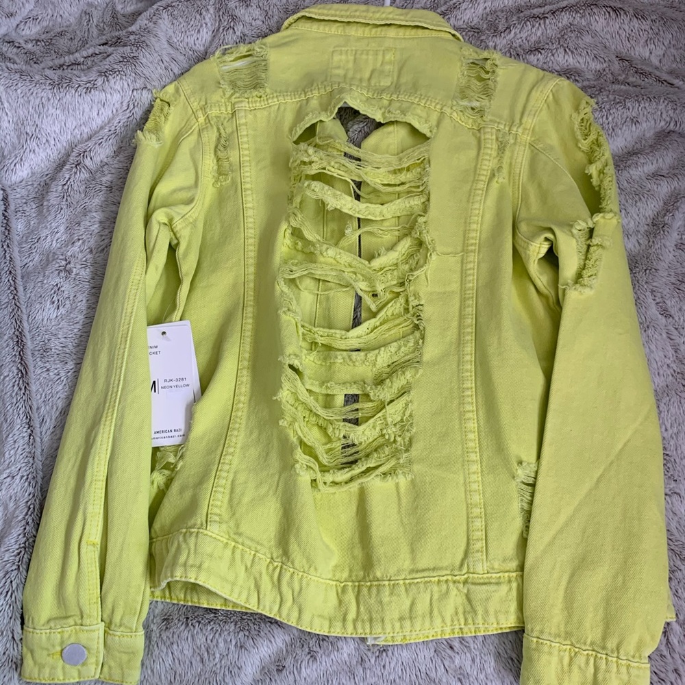 Neon jean jacket